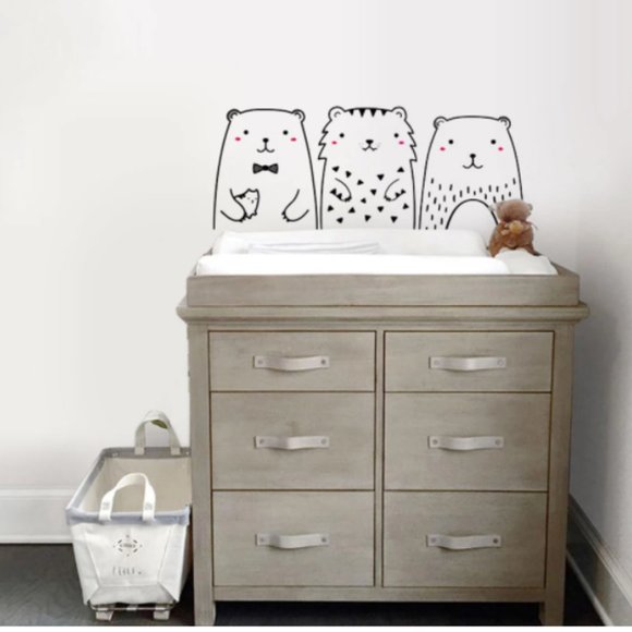 Cat with Coffee - Animal wall decals for kids room - Picture 3 of 6